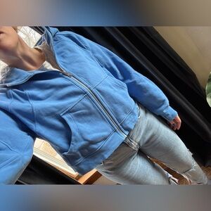 Lululemon Blue Scuba Hoodie Full Zip Sweatshirt XL/XXL